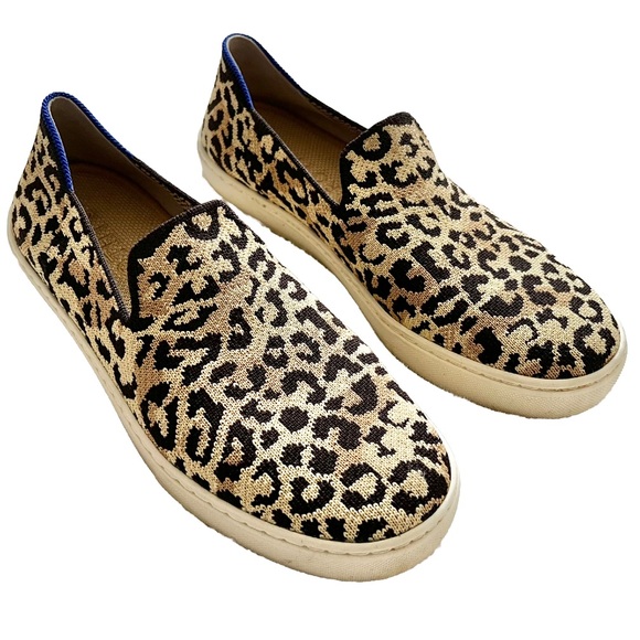 ROTHY’S Leopard Print Slip On Sneakers Camo Cat Women Size 7.5 Trendy Chic - Picture 8 of 8